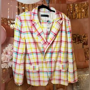 New York & Company Two Piece Plaid Blazer & Short Set - Brands We Love